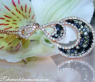 Interessanter Pendant with Black, Natural Brown & White Diamonds