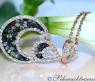 Interessanter Pendant with Black, Natural Brown & White Diamonds