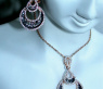 Interessanter Pendant with Black, Natural Brown & White Diamonds