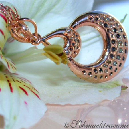 Interessanter Pendant with Black, Natural Brown & White Diamonds