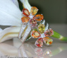 Glorious Double Flower Ring with Sapphires & Diamonds