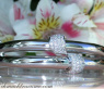 Solid Diamond Bangle in White gold 14k