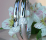 Solid Diamond Bangle in White gold 14k