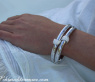 Solid Diamond Bangle in White gold 14k