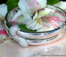 Solid Diamond Bangle in White gold 14k