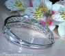 Solid Diamond Bangle in White gold 14k