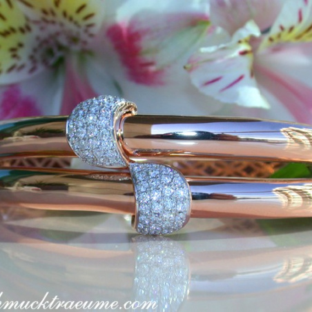 Solid Diamond Bangle in Rose gold 18k