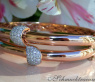 Solid Diamond Bangle in Rose gold 18k
