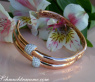 Solid Diamond Bangle in Rose gold 18k