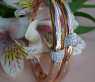 Solid Diamond Bangle in Rose gold 18k