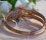 Solid Diamond Bangle in Rose gold 18k