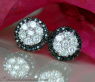 Pretty Black & White Diamond Studs