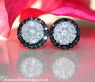 Pretty Black & White Diamond Studs