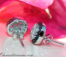 Pretty Black & White Diamond Studs