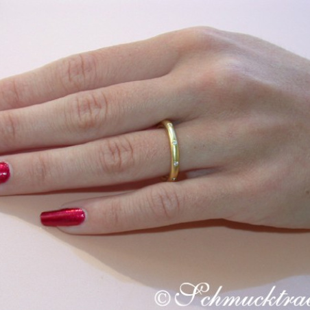 Enchanting Diamond "Starry Sky" Band in Yellow Gold