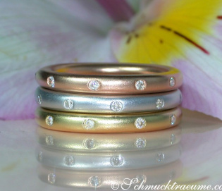 Three Diamond "Starry Sky" Rings