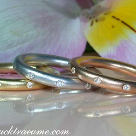 Three Diamond "Starry Sky" Rings