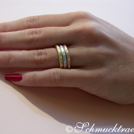 Three Diamond "Starry Sky" Rings