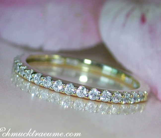 Cute Diamond Eternity Ring in Yellow gold 14k Cute Diamond Eternity Ring in Yellow gold 14k