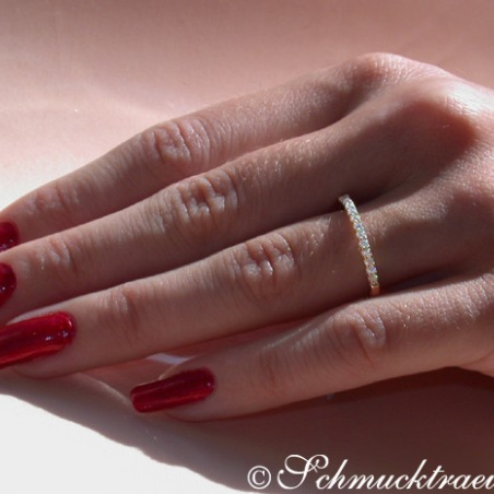 Cute Diamond Eternity Ring in Yellow gold 14k