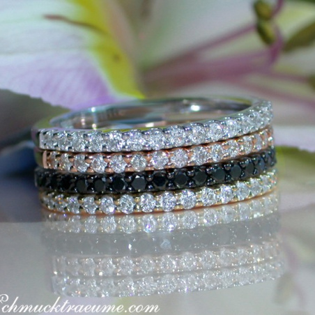 Cute Diamond Eternity Ring in White gold 14k