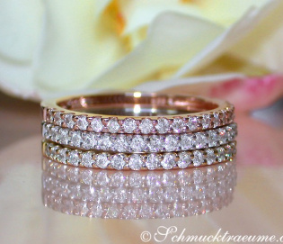 Three Cute Diamond Eternity Rings