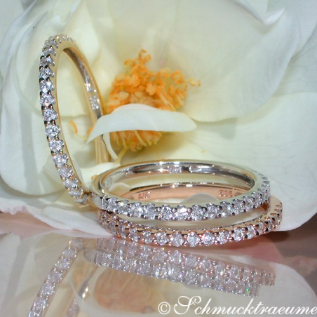 Three Cute Diamond Eternity Rings