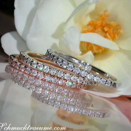 Three Cute Diamond Eternity Rings