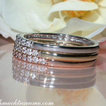Three Cute Diamond Eternity Rings