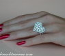 Exquisite Diamond Heart Ring