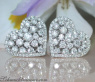 Exquisite Diamond Heart Earrings
