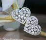 Exquisite Diamond Heart Earrings