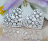 Exquisite Diamond Heart Earrings