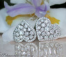 Exquisite Diamond Heart Earrings