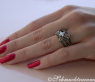 Precious Blossom Ring with Natural Brown & White Diamonds