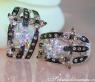 Precious Blossom Earrings with Natural Brown & White Diamonds