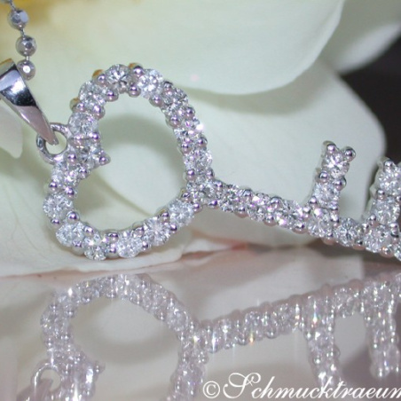 Cute Diamond Key Pendant