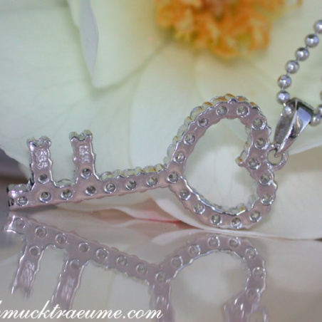 Cute Diamond Key Pendant
