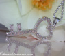 Cute Diamond Key Pendant