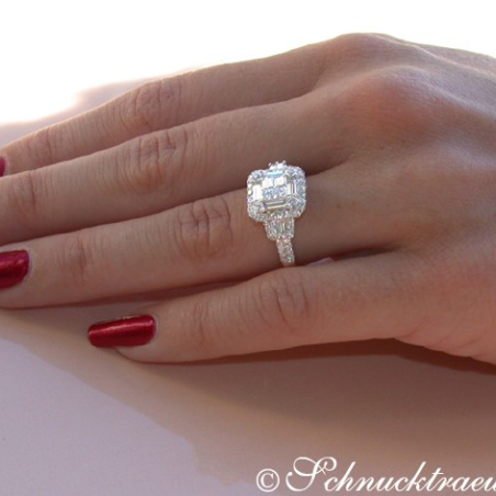 Precious Diamond Ring with Baguette & Princess Diamonds