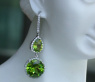 Stately Peridot Earrings with Diamonds