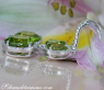 Stately Peridot Earrings with Diamonds