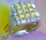 Luxurious White & Yellow Diamond Ring
