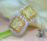 Exclusive Yellow & White Diamond Stud Earrings
