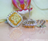 Exclusive Yellow & White Diamond Stud Earrings