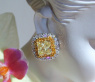 Exclusive Yellow & White Diamond Stud Earrings
