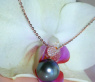 Precious Tahitian Pearl Diamond Pendant incl. Chain