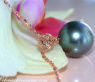 Precious Tahitian Pearl Diamond Pendant incl. Chain