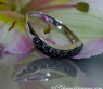 Curved Black Diamond Pavé Ring