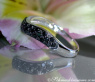 Curved Black Diamond Pavé Ring
